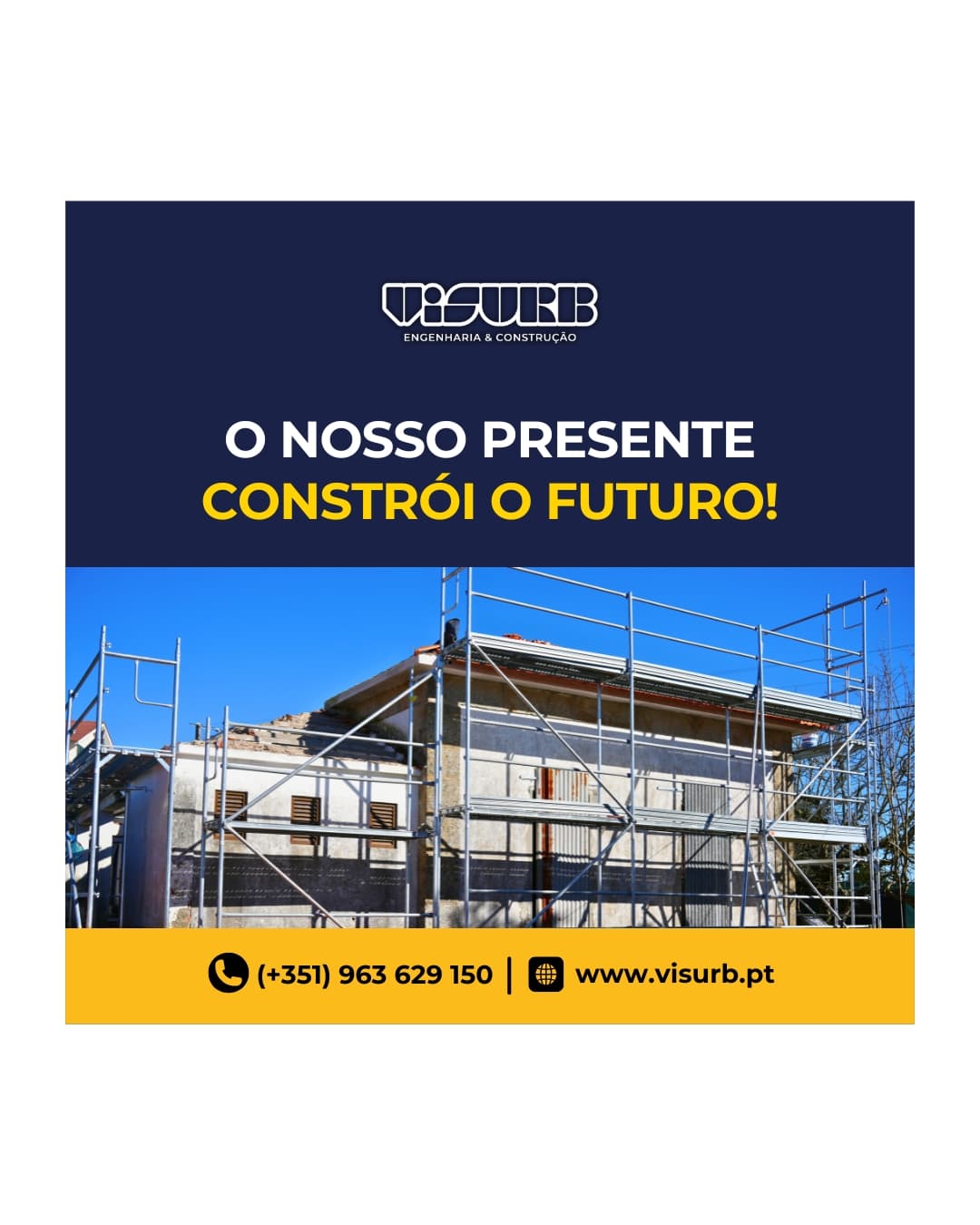 Na VISURB trabalhamos hoje para construir um amanhã mais justo e sustentável 😊